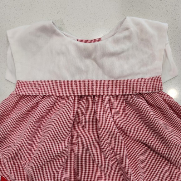 Vintage Class Club Baby Size 18 Months Red White Picnic Summer Ladybug Dress - Picture 5 of 13